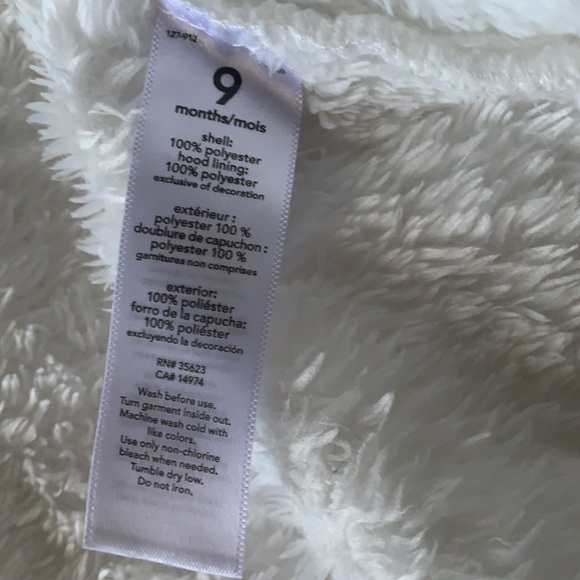 Fleece Bunting Bear Suit with Mittens - Picture 9 of 12